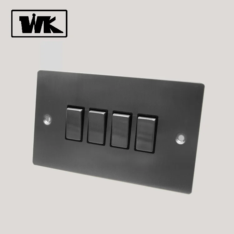 WK 10AX 4 Gang 2 Way Electric Wall Light Switch Plate