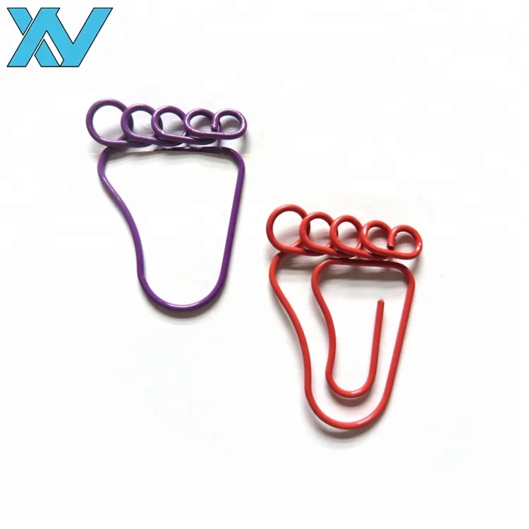 Christmas gifts human foot design metal feet shaped paper clips
