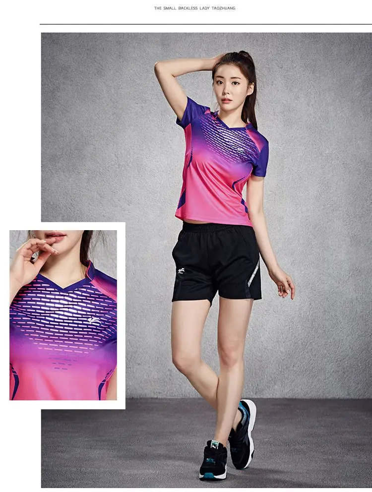 Professional custom sport wear market popular quick dry men women tennis wear badminton wear