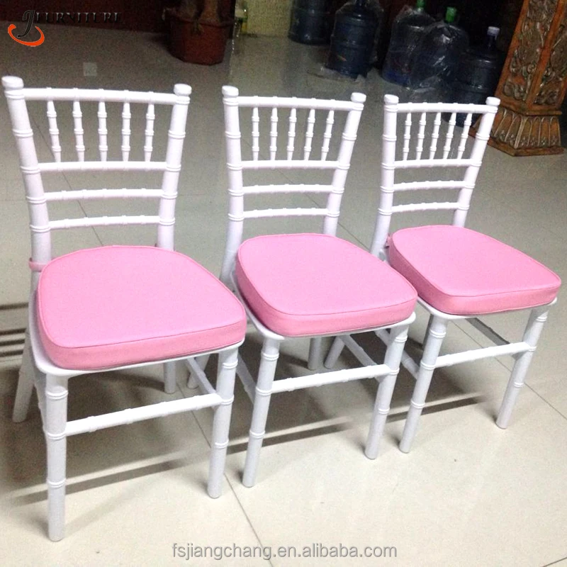 Детский Стул Chiavari из белой смолы с подушкой