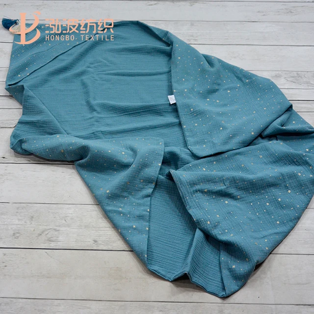 Gold Star 4 Layer,6 Layer, 8 Layer Gauze Muslin Organic Cotton Baby Hooded Bath Towel Printing Or Solid color Kid Towels