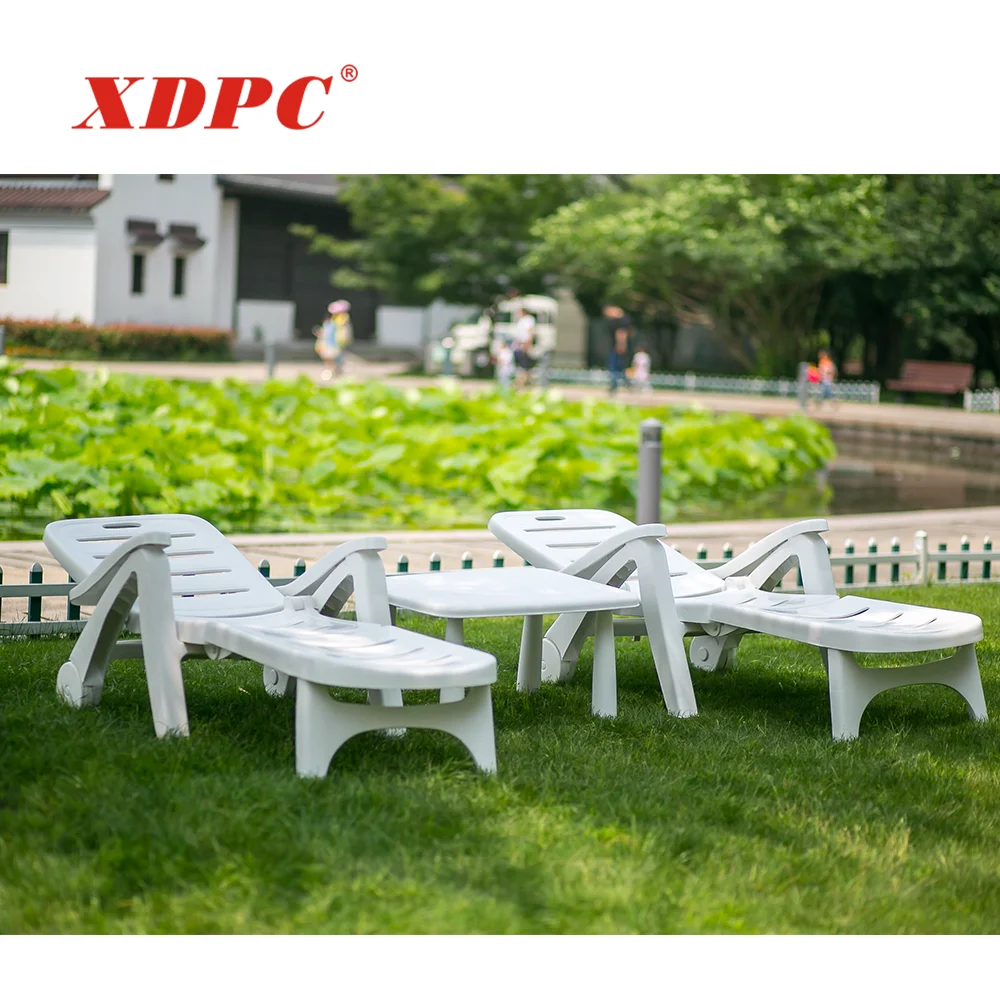 New arrival plastic beach chair lounger swimming pool chair