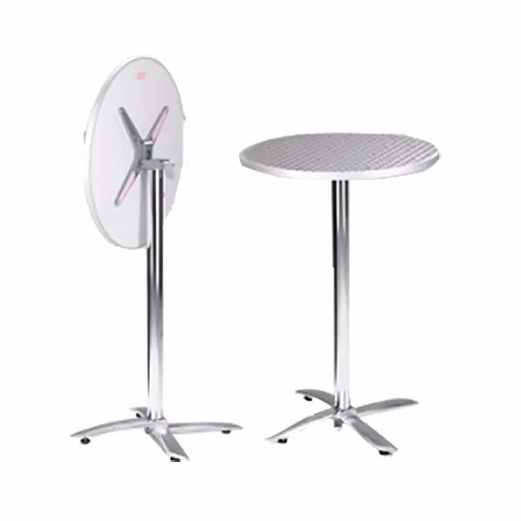 Light Weight Extendable Metal Round Dining Table De Cafe Dining Folding Tables For Sale