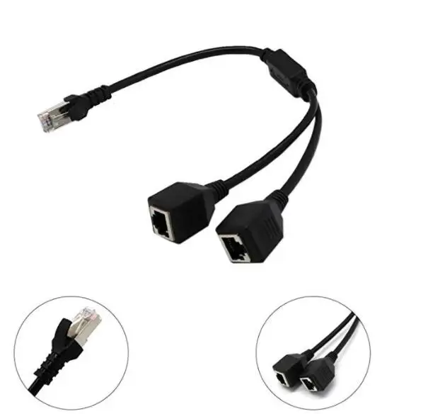 Сетевой разветвитель со штекером RJ45, сетевой разветвитель LAN Ethernet, сетевой разветвитель, удлинитель, кабель адаптера