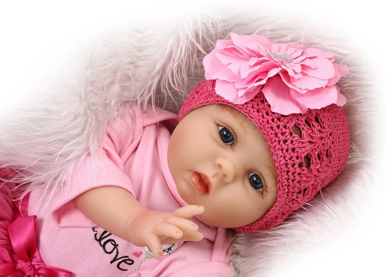NPK reborn doll with soft real gentle touch handmade  doll silicone vinyl lifelike baby Christmas Gift sweet baby