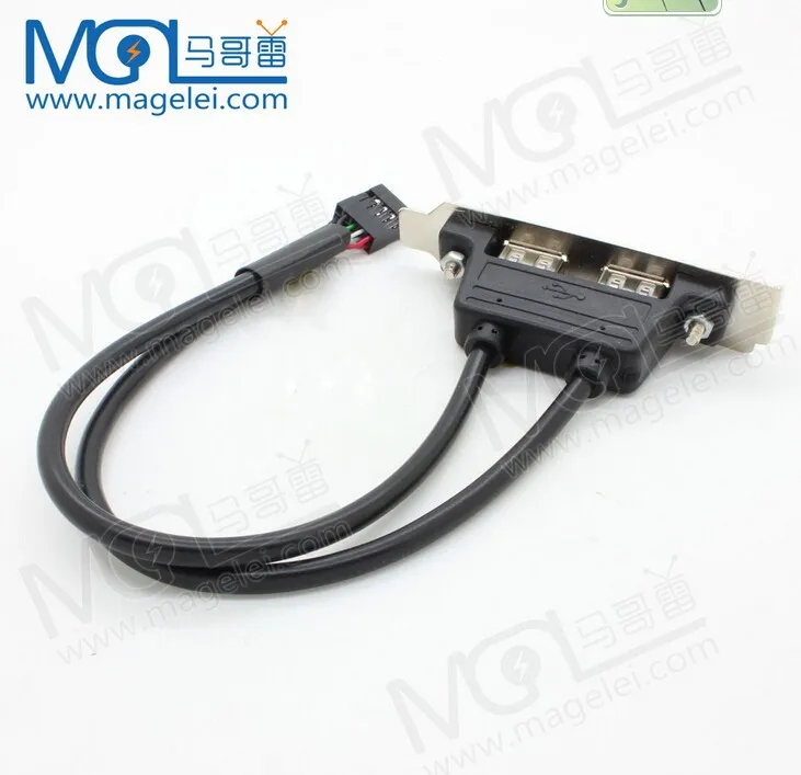 High quality 2 Port USB2.0 Front Panel Bracket cable
