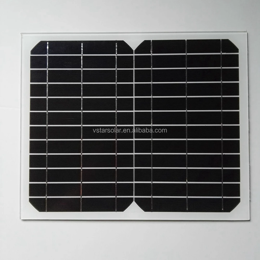 Customized 3W 5W 6W 10W 20W 6V 12V 18V Small Glass laminated Solar Panel with ABS/Aluminum frame with cable+junction box