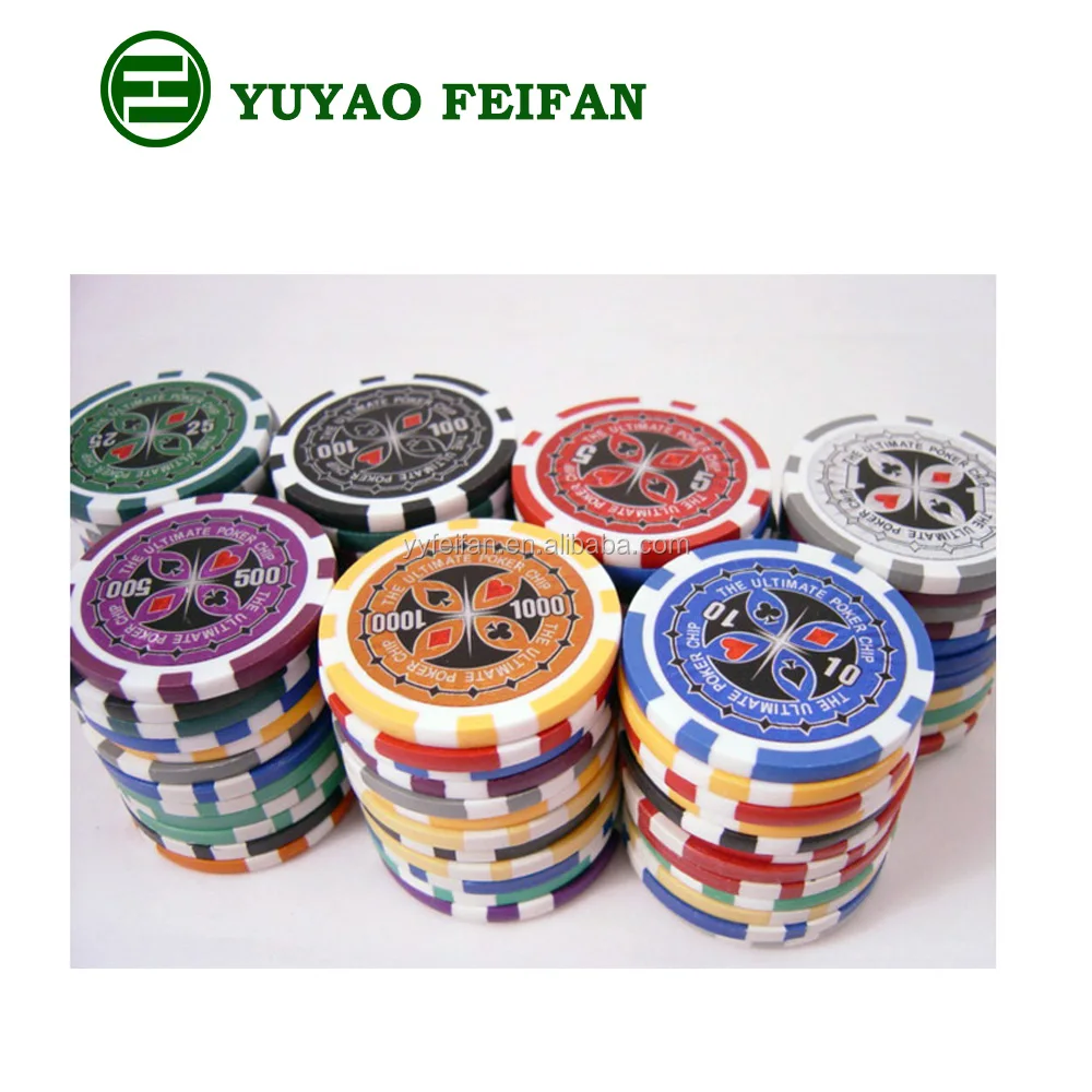 ULTIMATE laser sticker custom plastic poker chip