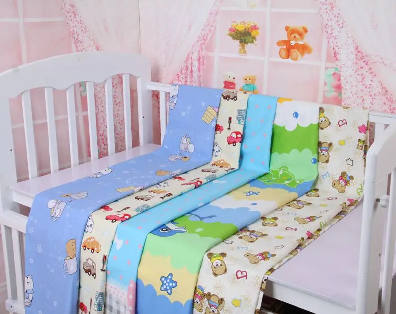 5 шт./лот 2015 дешевые детские кроватки листы комплект постельных принадлежностей шпаргалки 100% хлопка простыня-детские площадку новорожденный удобные бесплатная доставка
