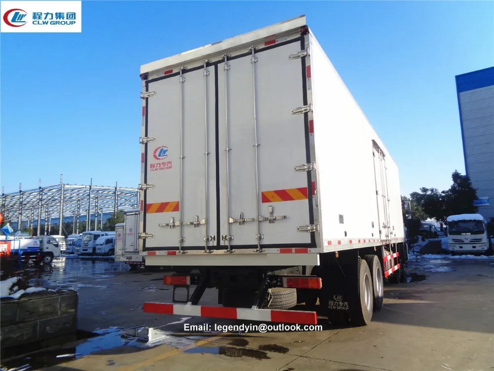 2018 Dongfeng LHD RHD 8x4 12 wheeler 20tons flower heavy duty refrigerated van truck -18 freezer truck for sale