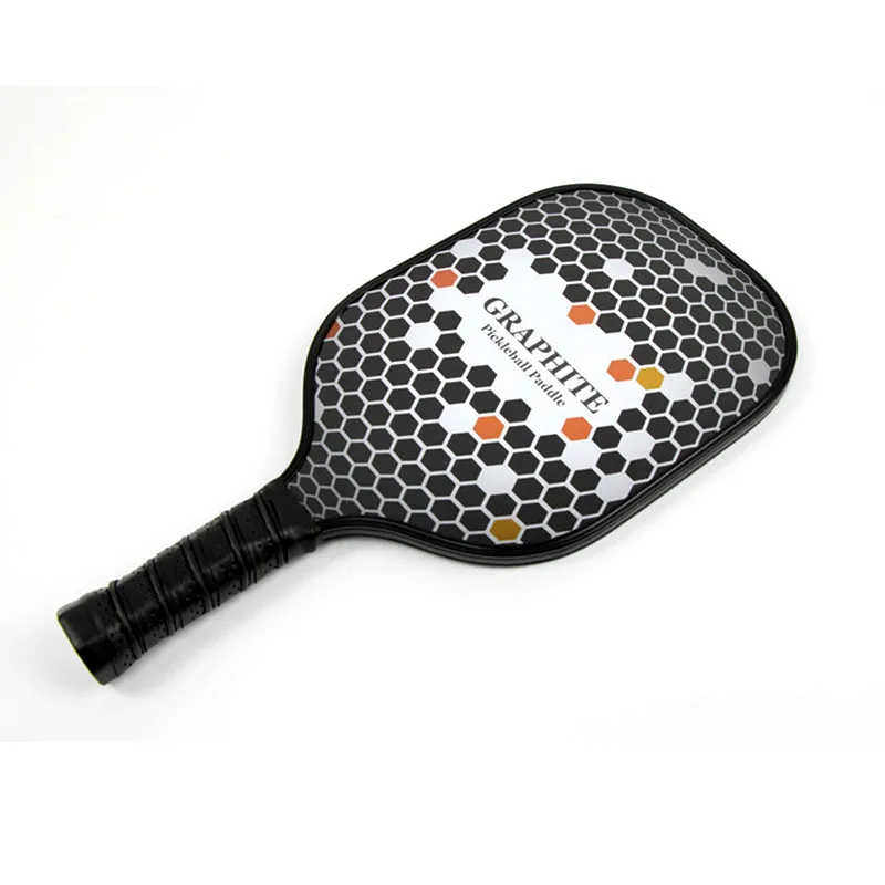 Lightweight polypropylene honeycomb composite core graphite pickleball paddle racket with rubber edged guard 8.6oz
