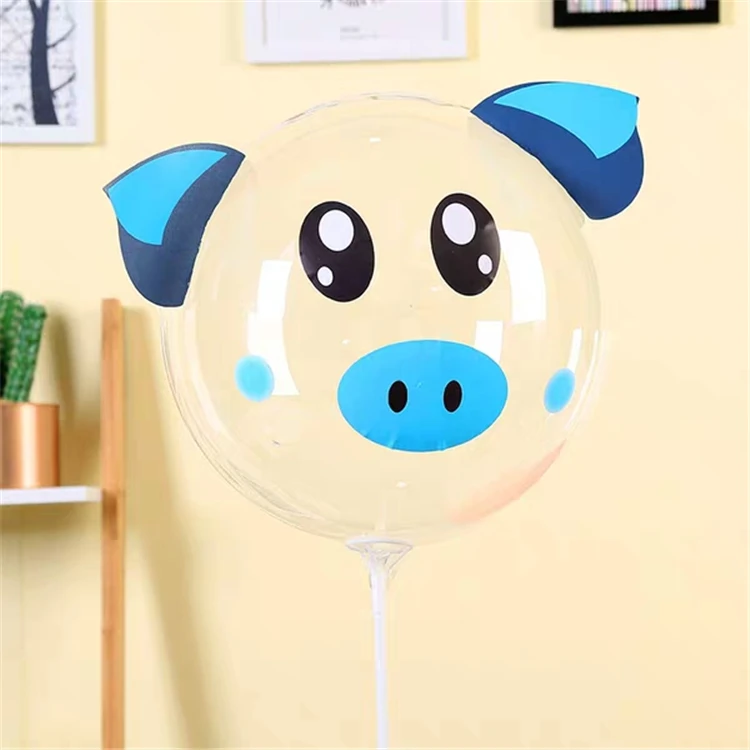 18 Inch Inflatable Bobo Led Balloon Bobo Balloon with sticker  For Christmas and Party Decoration