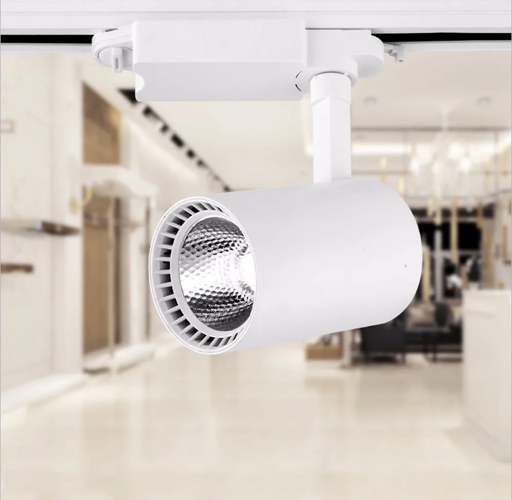 Cob Led Track Light 30W aluminum Ceiling Rail Track lighting Rail Spotlights Replace Halogen Lamps AC85-265V  for show room shop