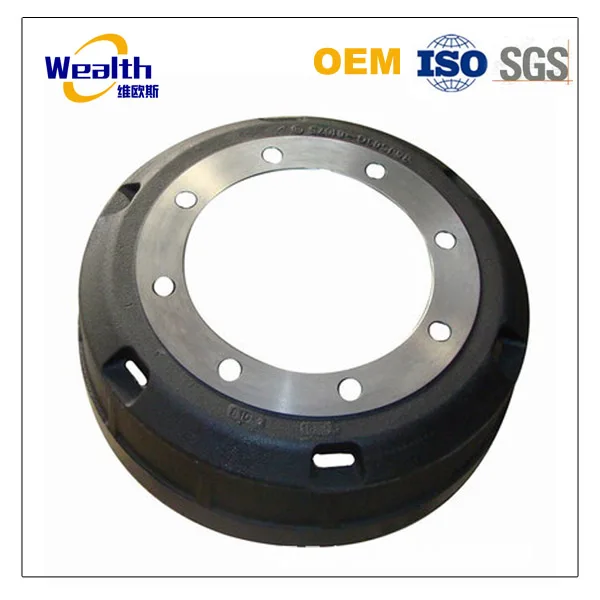 
Customized drawing ht25/G3000 grey cast iron brake drums 