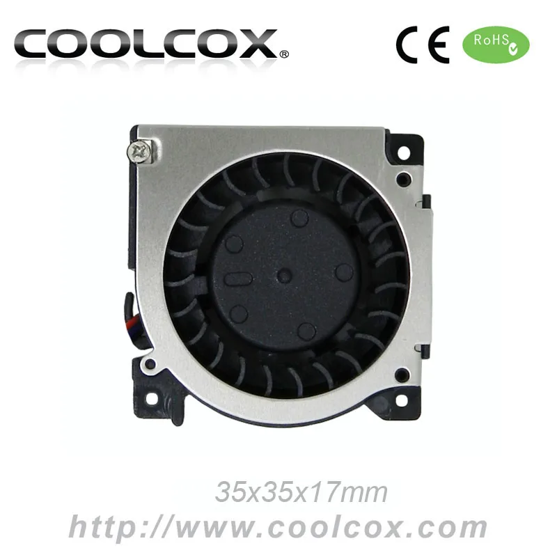 Воздуходувка CoolCox 35x35x17 мм, 3517 мини-вентилятор, 3517 DC 5V или 12V вентилятор охлаждения воздуха, трубный вентилятор, небольшой центробежный вентилятор