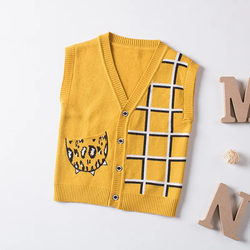 
2019 autumn winter knit vest sweater girls soft warm plain sleeveless sweater vest 