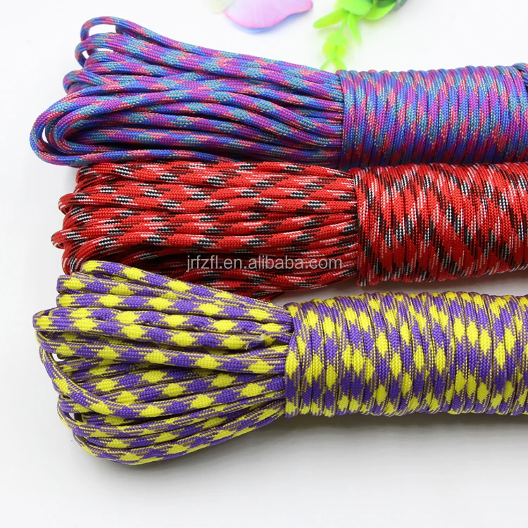 Outdoor parachute cord lanyard/7 strands core 550 paracord survival rope