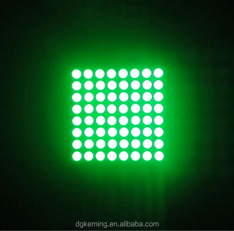 led dot matrix module 8x8 array round dot green dot matrix display