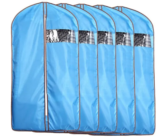 hanging non woven customized logo garment storage packaging bag with zipper travel suit dresses wedding cover protector carrier