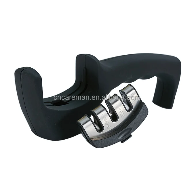 3 in 1Professional Manual Kitchen Knife Sharpener for Kitchen Knives, Ceramic/Coarse/Fine 3 Slot Accepting OEM Orders