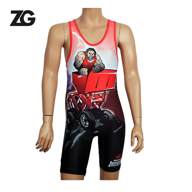 Custom Red Black Gym Sports Wrestling Unisex Powerlifting Singlet Shenzhen Factory