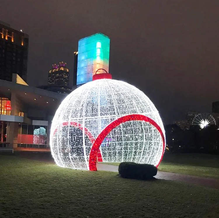 large christmas decoration Lighting Ball IP65 Rated LED Giant Walk through ornament Baubles Decorative Lighting for Landscape