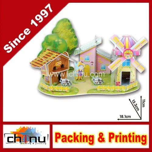 Coloring book with color pen, photo book,stereo pop up 3d children book