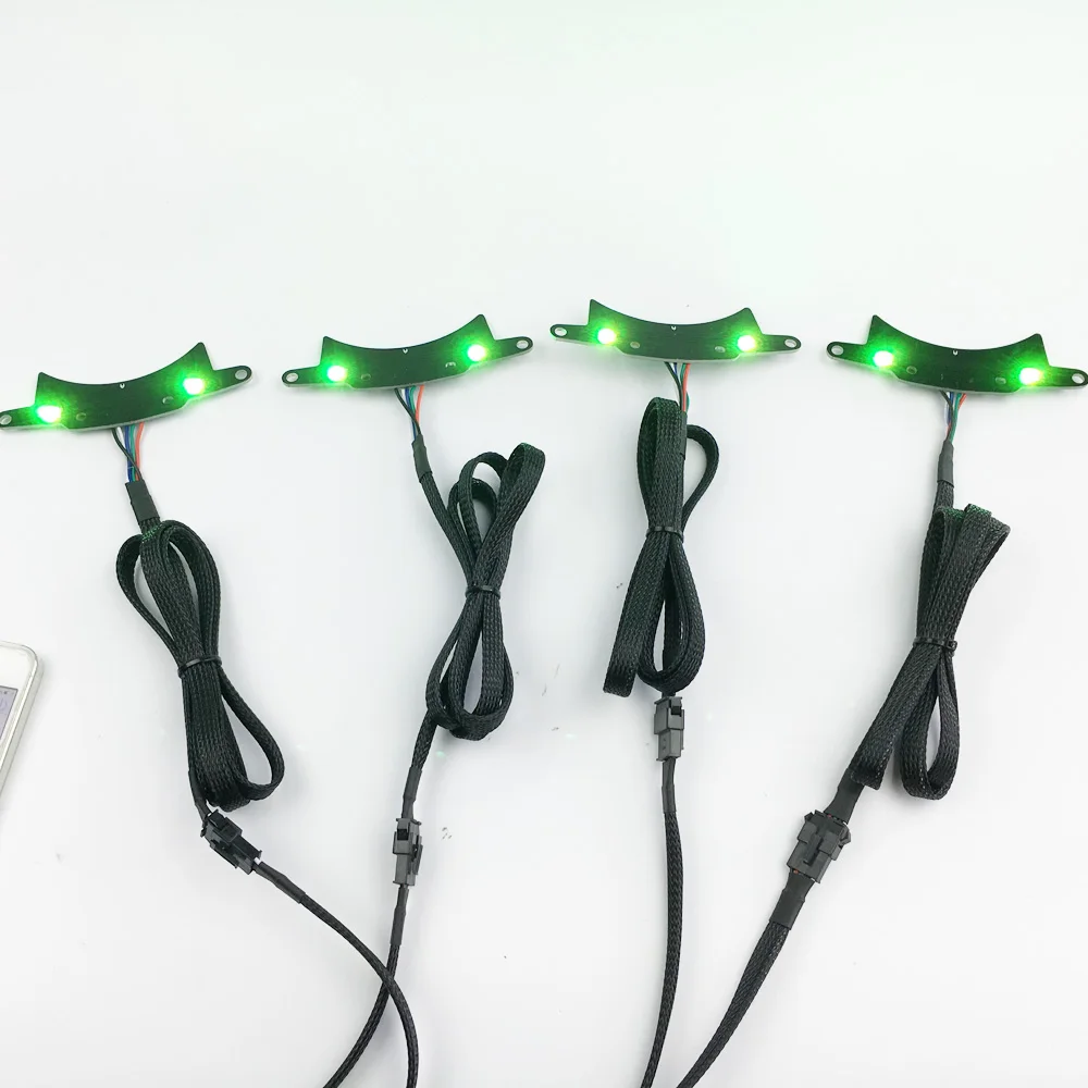 08-13 Doge Challenger chasing LED Halo Headlights 4 Rings with Remote ALL COLORS