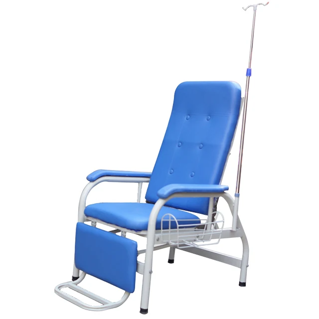 
2018 Factory Hospital Medical Patient Transfusion Chair With IV Pole For Sale 