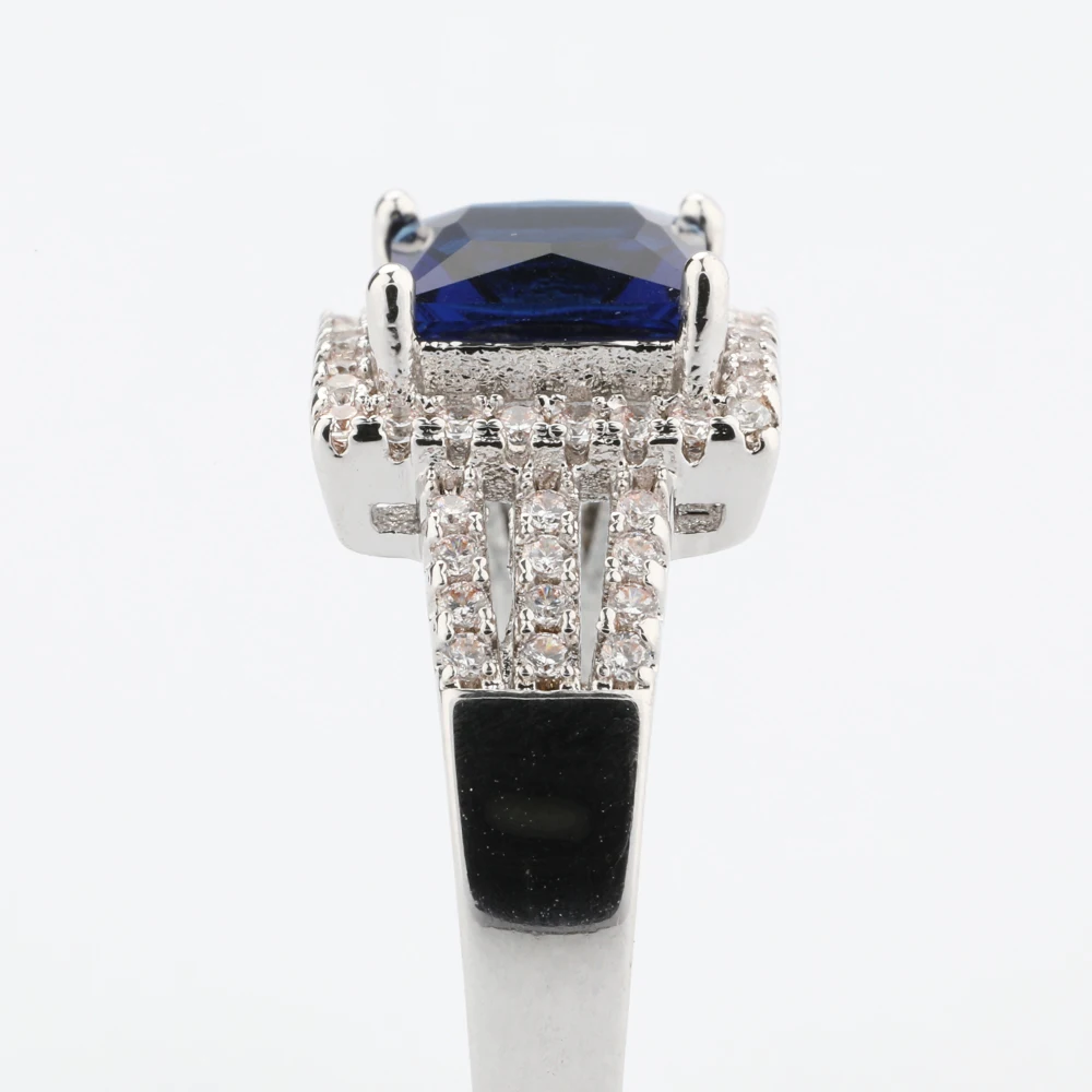 Blue sapphire jewelry silver mens one stone ring designs