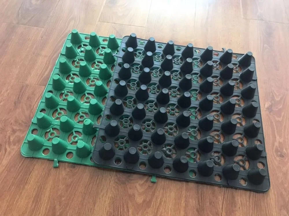 
Roof garden waterproof plastic drainage mat system 