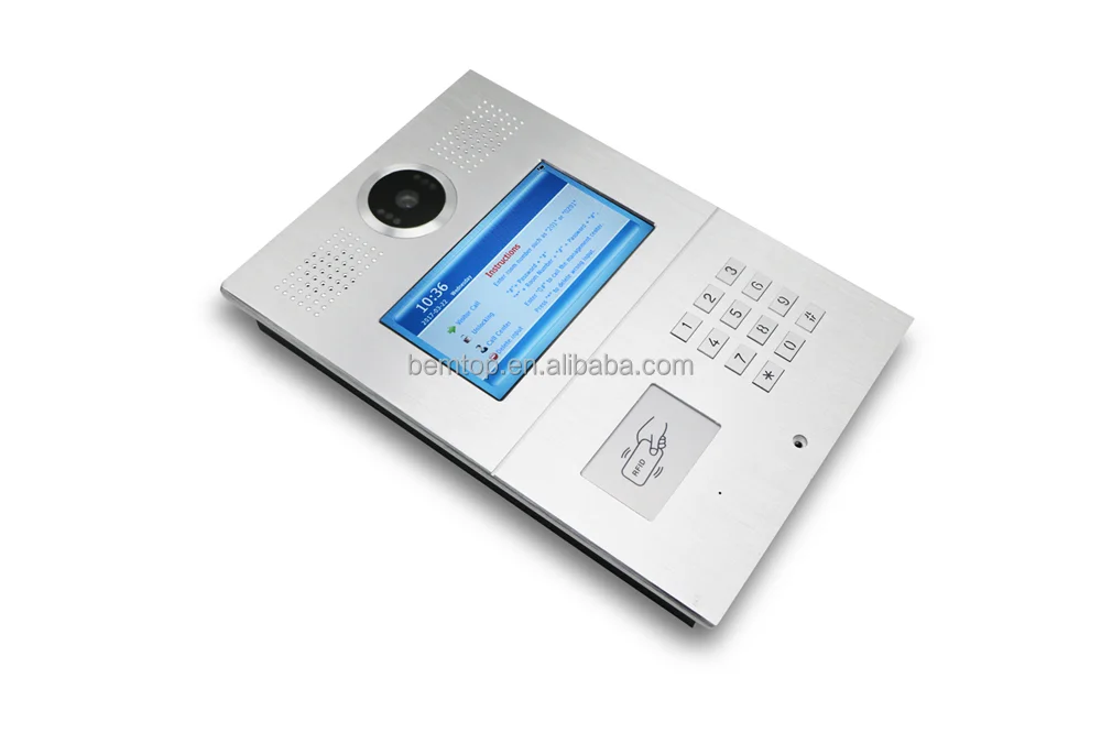 
Code/RFID Card/Indoor Monitor Unlock and Mobile APP Remote Access Multi Apartment Video Door Phone Intercom System for Building 