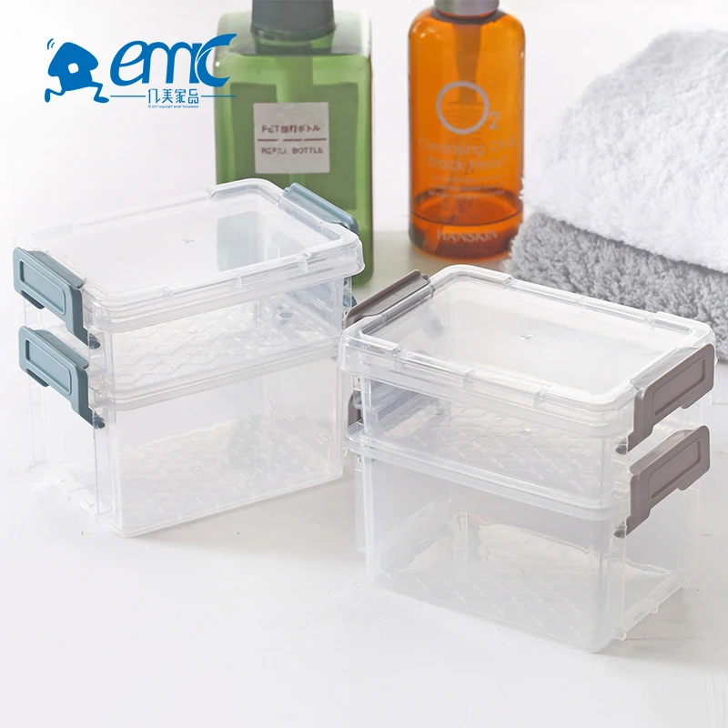 PP clear small keyway plastic desktop storage box
