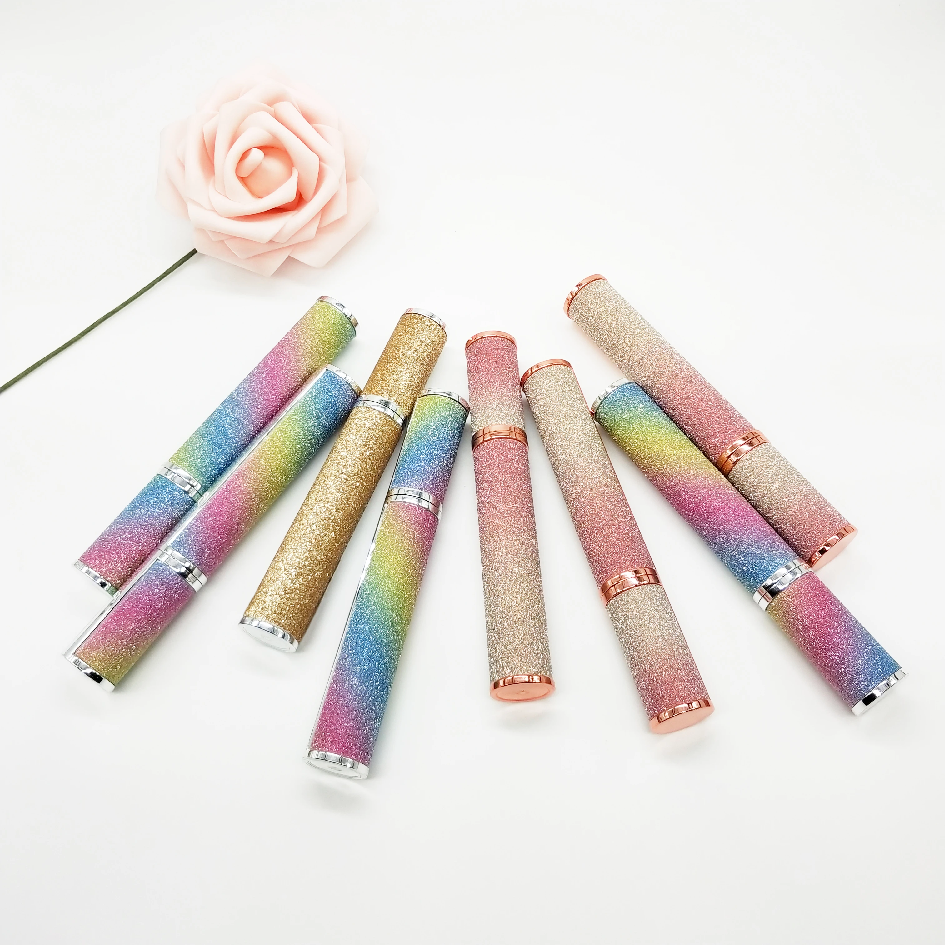 Новый дизайн, блестящая пустая тушь для ресниц, флакон для туши, сделайте свой собственный бренд, индивидуальный контейнер для ресниц, флакон с кисточкой