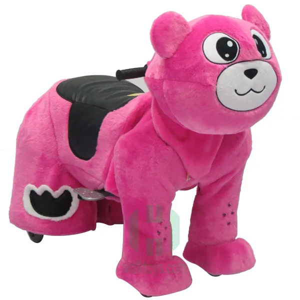 HI CE Teddy Bear Coin Operate Electric Scooter with Battery for Kids,funny Electric Ride on Car