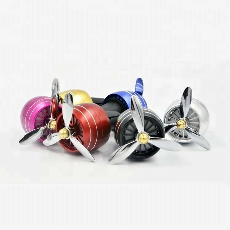 Most popular products propeller car vent diffuser air freshner with colorful LED light