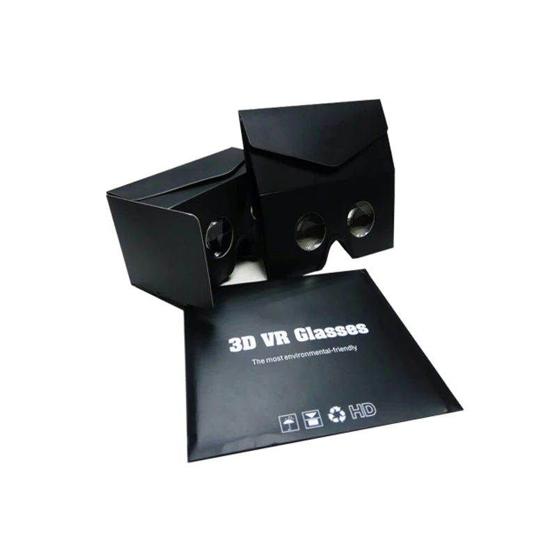 Flatly Folded into Equipped Envelope 3D VR Cardboard 42MM PMMA Lenses Google Cardboard Glasses
