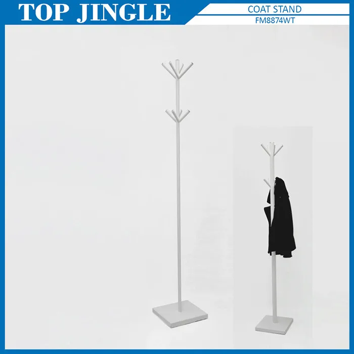 Modern 6 Hangers Metal Suit Valet Stand and Umbrella Holder