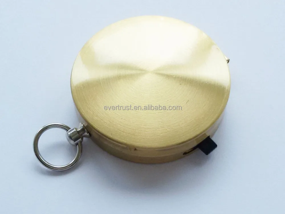 
promotional antique custom gold compass brass compass keychain for hiking 