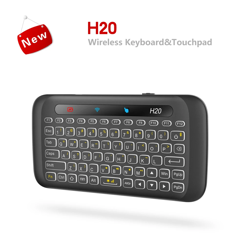 Acemax H20 mini keyboard and touchpad remote IR learning function Power button and backlit