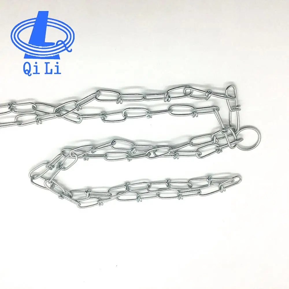 zinc plated knotted dog chain