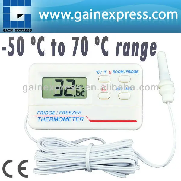 V03TM-804 крытый и открытый цифровой холодильник/морозильник термометр температуры магнитной поверхности с кабелем 3м