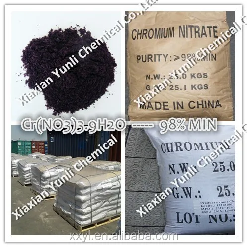 99% Chromium Nitrate Nonahydrate Cr(NO3)3.9H2O