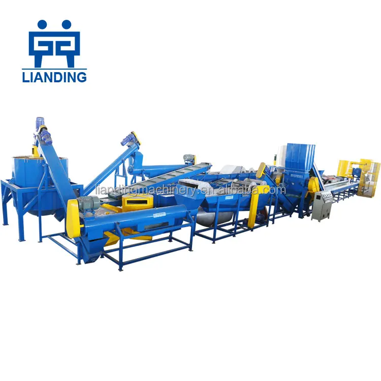 300kg/h pet bottle flakes recycling line/waste plastic pet bottle scrap hot washing machine