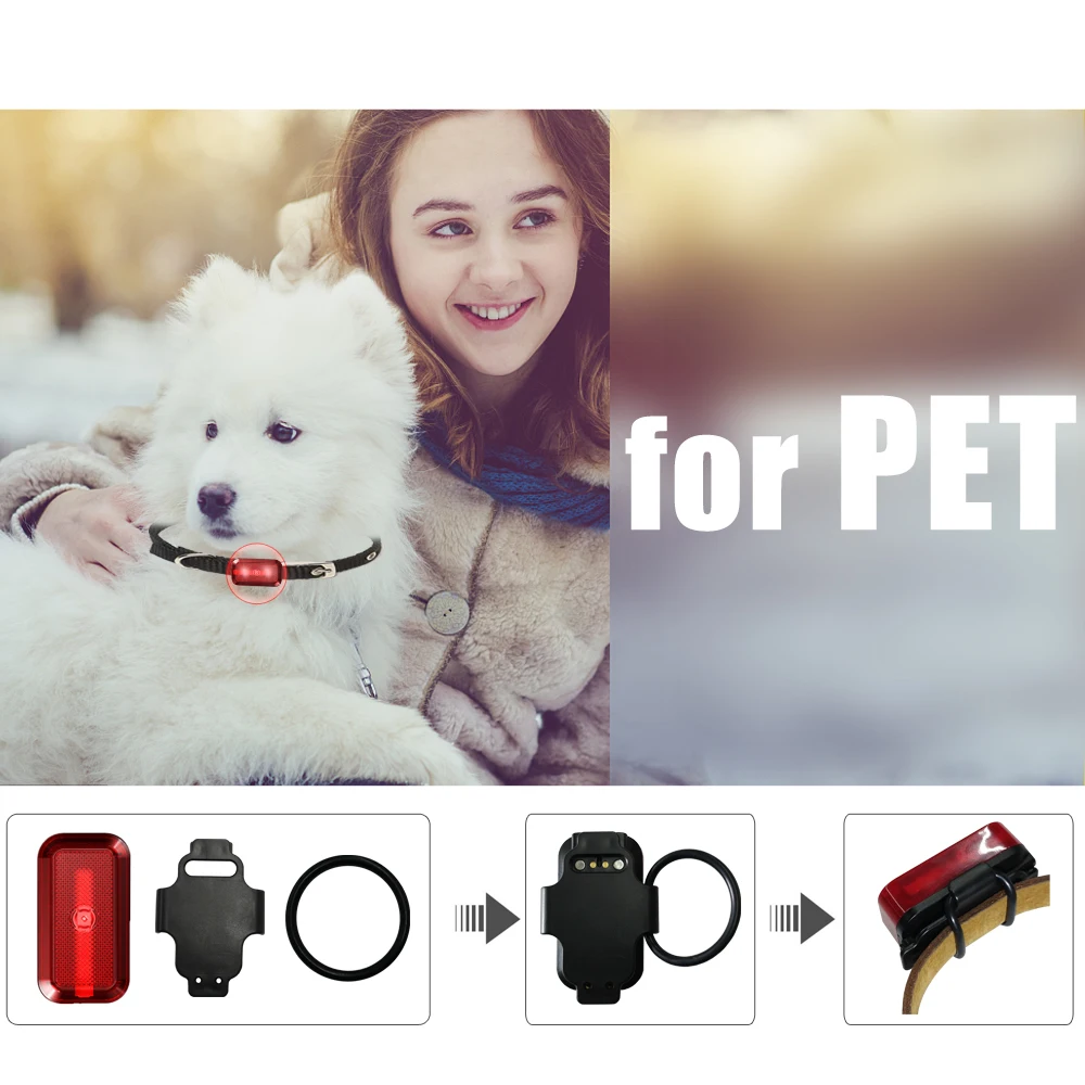Kingneed T630 Anti Lost pet personal gps tracker device with SOS and led free platform
