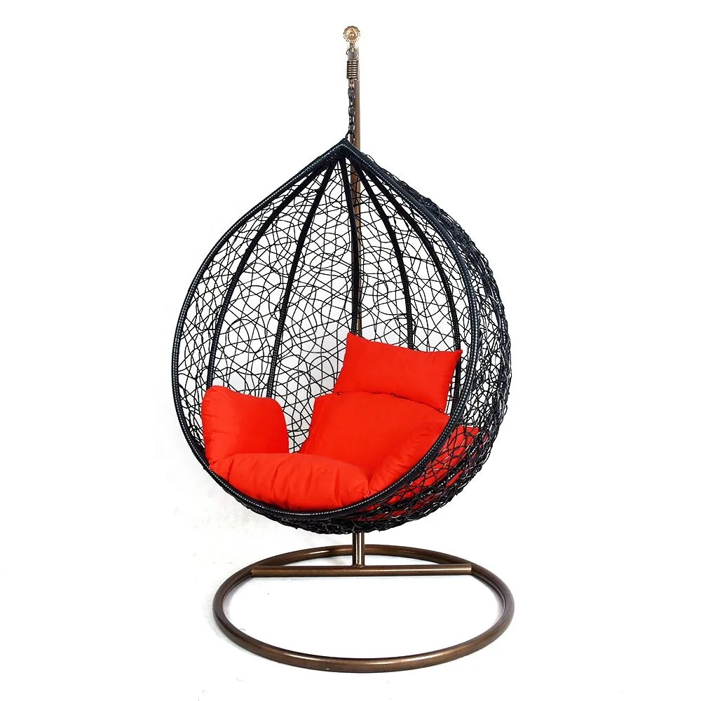 Cheap wicker hanging swing chair rattan hanging chair leisure furniture D011A