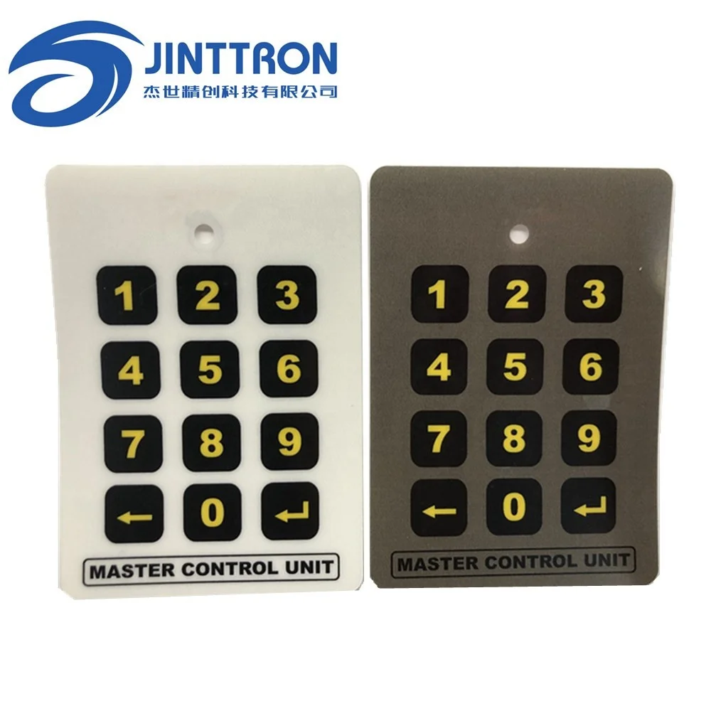 3 x 4 matrix small membrane overlay flat button custom graphic overlay panel digital keypad