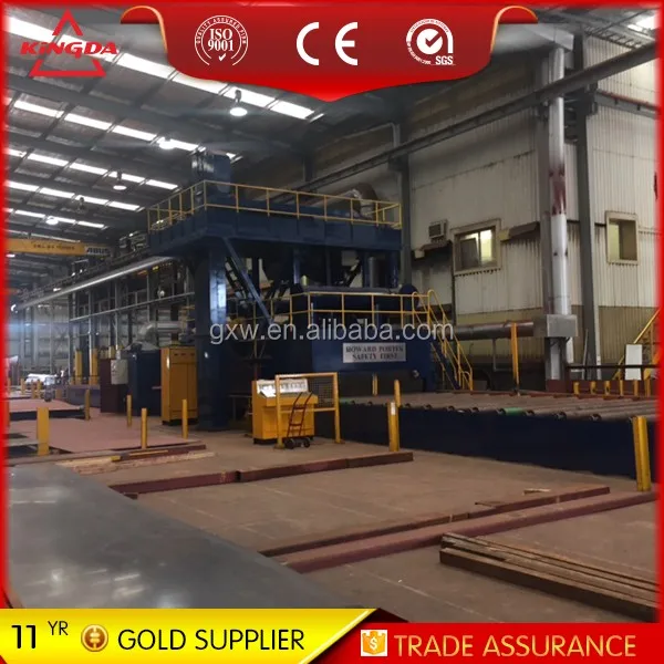 
Automatic roller type shot blasting machine for Steel plate,H-beam,tube and pipe surface cleaning 