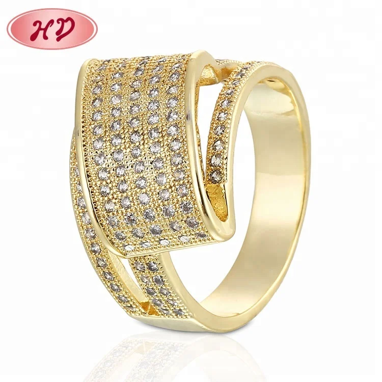 Dubai Rings Jewelry Women Engagement Gold Rings Design For Women