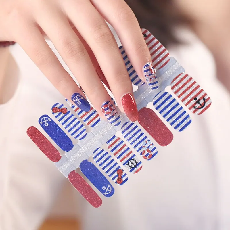custom 3d nail art lacquer nail sticker nail polish wraps 2023